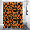 Black Halloween Pumpkin Pattern Print Premium Shower Curtain