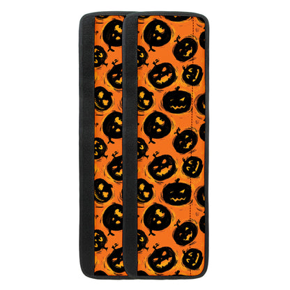 Black Halloween Pumpkin Pattern Print Refrigerator Handle Covers