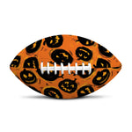 Black Halloween Pumpkin Pattern Print Rugby Ball