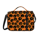 Black Halloween Pumpkin Pattern Print Shoulder Strap Bible Bag