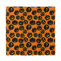 Black Halloween Pumpkin Pattern Print Silk Bandana