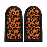 Black Halloween Pumpkin Pattern Print Skillet Handle Cover