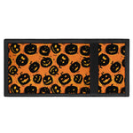 Black Halloween Pumpkin Pattern Print Trifold Wallet