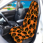 Black Halloween Pumpkin Pattern Print Waterproof Car Seat Cover