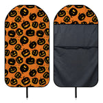 Black Halloween Pumpkin Pattern Print Waterproof Car Seat Cover