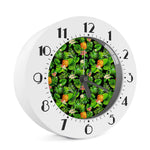 Black Hawaiian Pineapple Pattern Print Alarm Clock