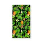 Black Hawaiian Pineapple Pattern Print Baby Crib Sheet
