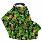 Black Hawaiian Pineapple Pattern Print Baby Seat Cover