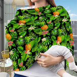 Black Hawaiian Pineapple Pattern Print Baby Seat Cover
