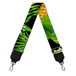 Black Hawaiian Pineapple Pattern Print Bag Strap