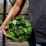 Black Hawaiian Pineapple Pattern Print Basketball