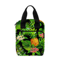 Black Hawaiian Pineapple Pattern Print Bible Tote Bag