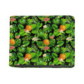Black Hawaiian Pineapple Pattern Print Bifold Wallet