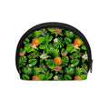 Black Hawaiian Pineapple Pattern Print Coin Purse