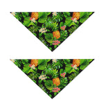 Black Hawaiian Pineapple Pattern Print Dog Bandana