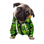 Black Hawaiian Pineapple Pattern Print Dog Zip Up Hoodie