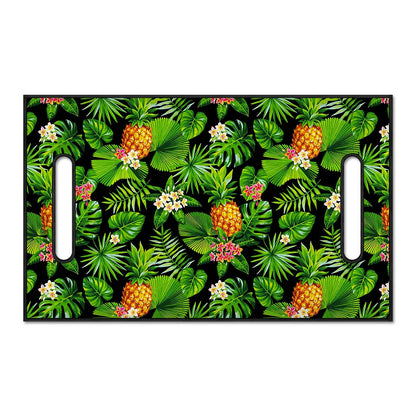 Black Hawaiian Pineapple Pattern Print Golf Cart Seat Cover