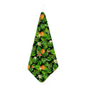 Black Hawaiian Pineapple Pattern Print Hand Towel