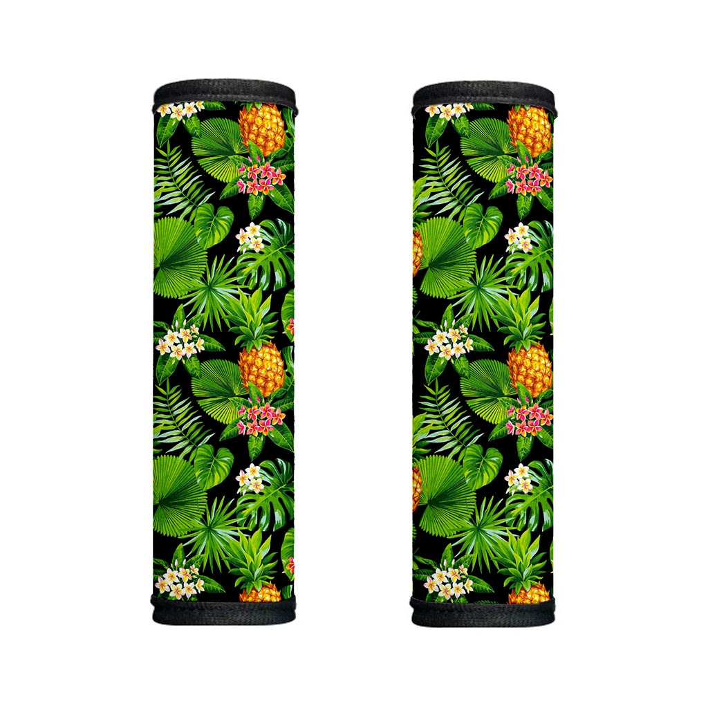 Black Hawaiian Pineapple Pattern Print Handle Covers