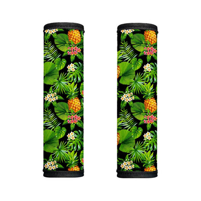 Black Hawaiian Pineapple Pattern Print Handle Covers
