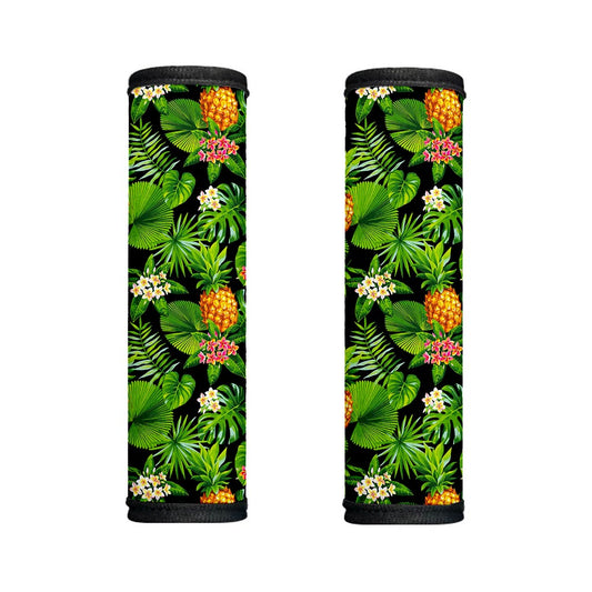 Black Hawaiian Pineapple Pattern Print Handle Covers