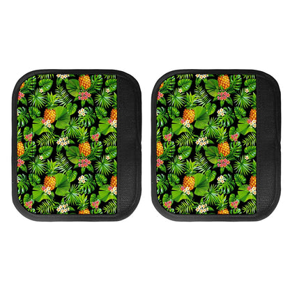 Black Hawaiian Pineapple Pattern Print Handle Covers