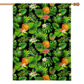 Black Hawaiian Pineapple Pattern Print House Flag