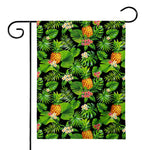 Black Hawaiian Pineapple Pattern Print House Flag
