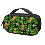 Black Hawaiian Pineapple Pattern Print Insulin Cooler Travel Case