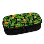 Black Hawaiian Pineapple Pattern Print Insulin Cooler Travel Case