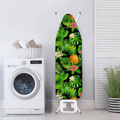 Black Hawaiian Pineapple Pattern Print Ironing Board Cover