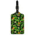 Black Hawaiian Pineapple Pattern Print Luggage Tag