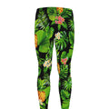 Black Hawaiian Pineapple Pattern Print Men's Leggings