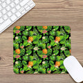 Black Hawaiian Pineapple Pattern Print Mouse Pad