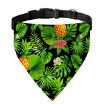 Black Hawaiian Pineapple Pattern Print Over The Collar Dog Bandana