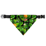 Black Hawaiian Pineapple Pattern Print Over The Collar Dog Bandana