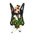 Black Hawaiian Pineapple Pattern Print Pet Carrier Backpack