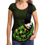 Black Hawaiian Pineapple Pattern Print Pet Sling Carrier