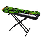 Black Hawaiian Pineapple Pattern Print Piano Keyboard Cover