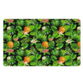 Black Hawaiian Pineapple Pattern Print Polyester Doormat