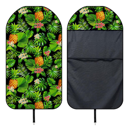 Black Hawaiian Pineapple Pattern Print Waterproof Car Seat Cover