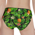 Black Hawaiian Pineapple Pattern Print Women's Panties