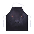 Black Jaguar Print Adjustable Apron