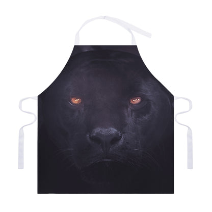 Black Jaguar Print Adjustable Apron