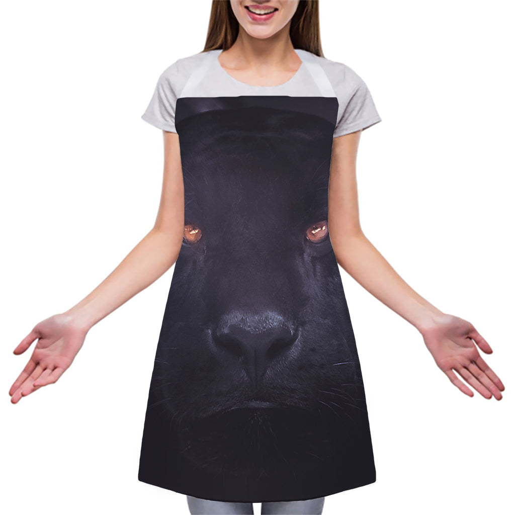 Black Jaguar Print Adjustable Apron