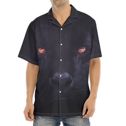 Black Jaguar Print Aloha Shirt