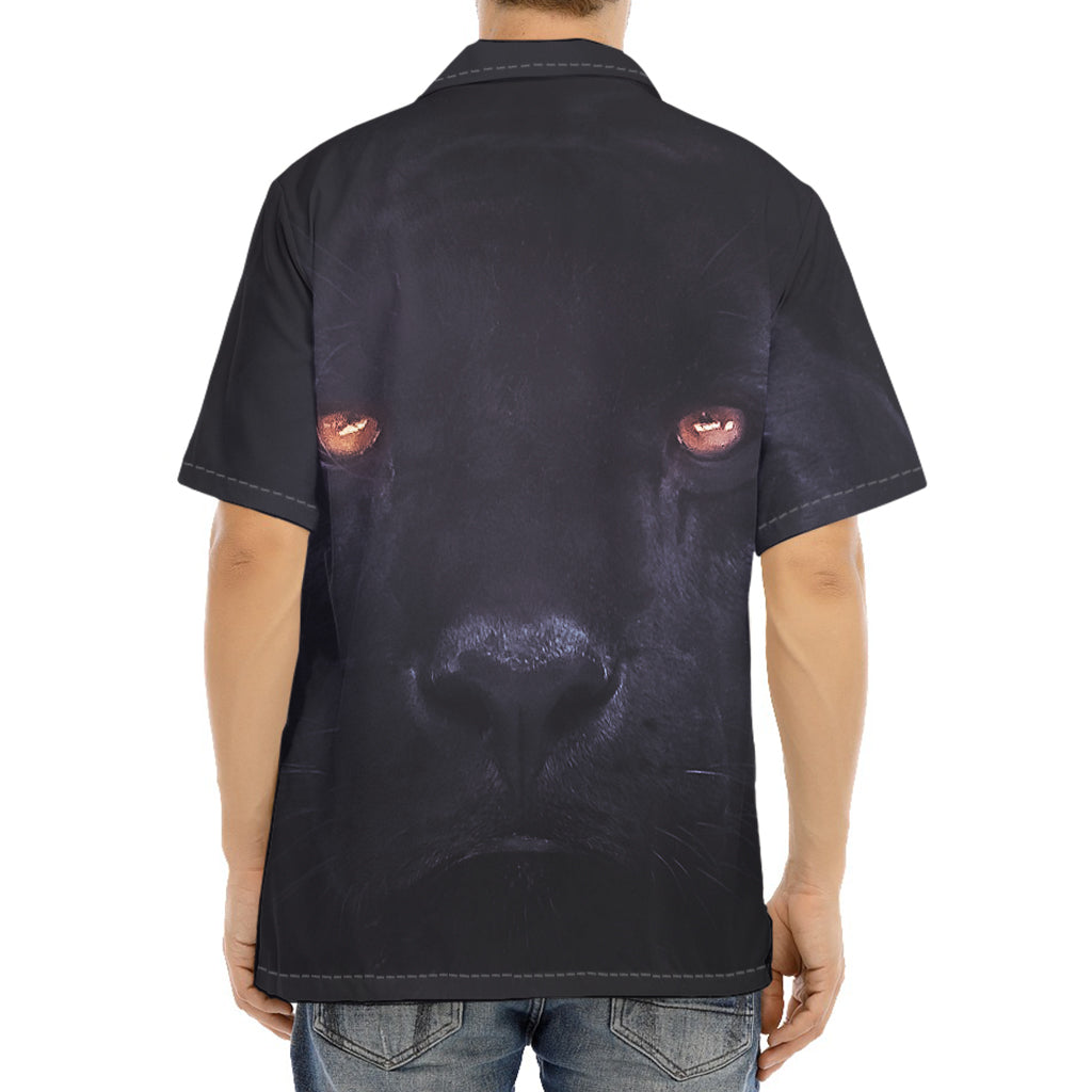 Black Jaguar Print Aloha Shirt