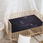 Black Jaguar Print Baby Crib Sheet