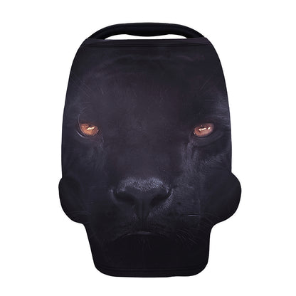 Black Jaguar Print Baby Seat Cover