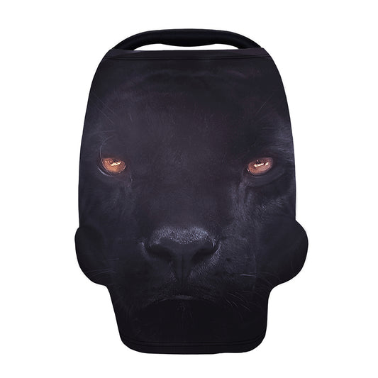 Black Jaguar Print Baby Seat Cover